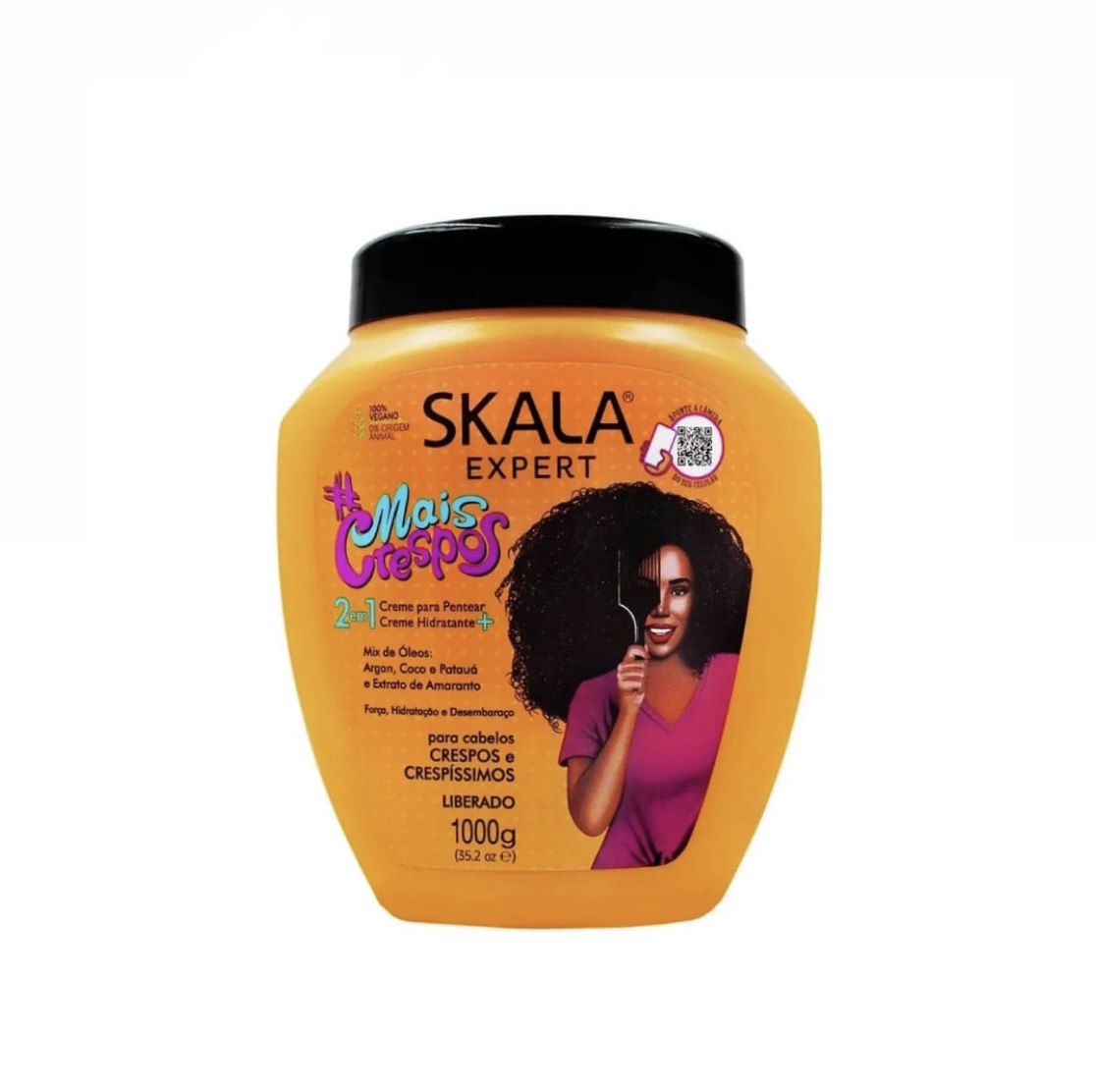 کرم حالت دهنده ضد وز و آبرسان 2 در 1 موهای فر اسکالا